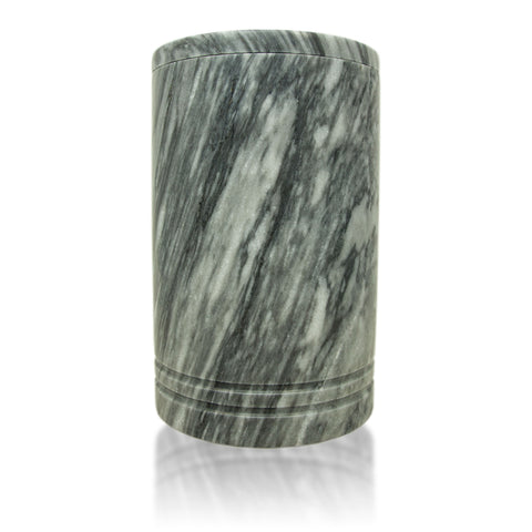 Tuscan Gray Genuine Marble Cremation Urn - Hand Carved