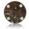 Red Marble Cremation Urn Circular Keepsake Box - Small