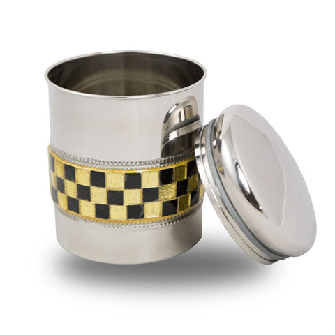 Metal Pet Cremation Urn - Golden Luxury