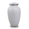 White Cremation Urn with Star of David