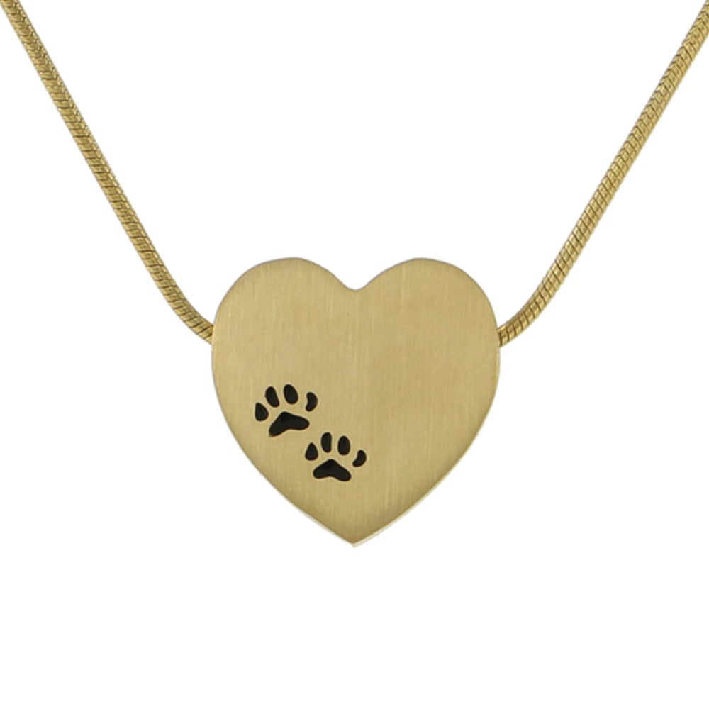 Bronze Paw Print Pet Cremation Necklace