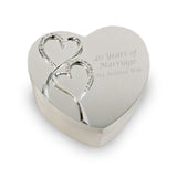 Hearts Combined Silver Keepsake Box