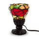 Red Rose Memory Lamp stained-glass cremation keepsake main image.