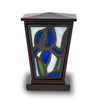 Blue Iris Stained Glass Cremation Keepsake