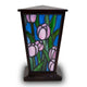 Pink Tulip Stained Glass Cremation Urn main image.