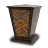 Amber Mission Style Stained Glass Cremation Urn - Medium