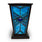 Blue geometric stained-glass cremation urn main image.