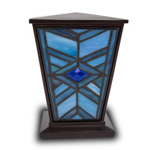 Mission Style Cremation Urn Medium- Indigo