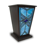 Mission Style Cremation Urn - Indigo