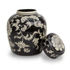 Lotus Ceramic Cremation Urn - Black