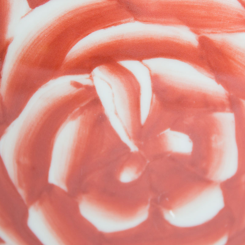 Coral Rose Temple Ceramic Urn