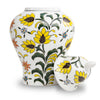 Yellow Flower Temple Ceramic Urn