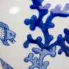 Blue Sea Coral Temple Ceramic Urn