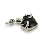 Obsidian Heart Cremation Urn Necklace for Ashes