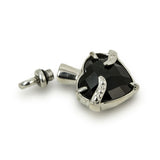 Obsidian Heart Cremation Urn Necklace for Ashes