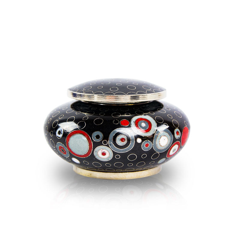 Opulence Onyx Geometric Cloisonne Keepsake Urn