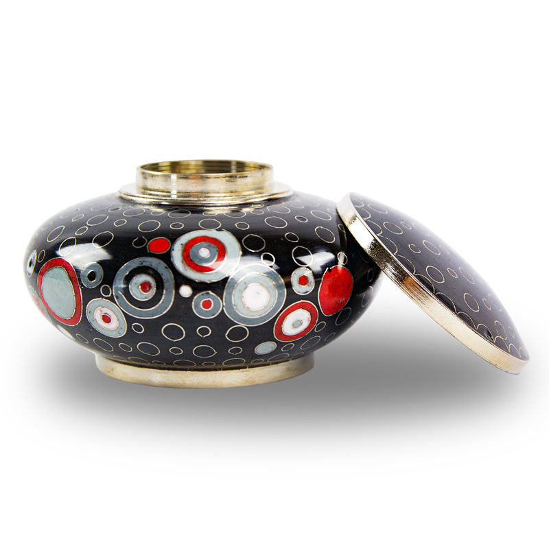 Opulence Onyx Geometric Cloisonne Keepsake Urn