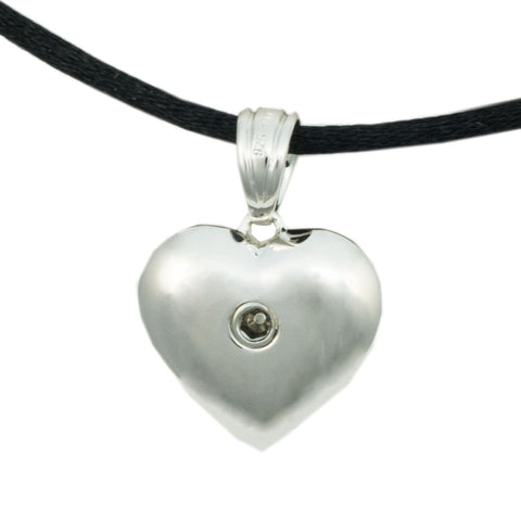 Footprints on My Heart Cremation Pendant - Sterling Silver