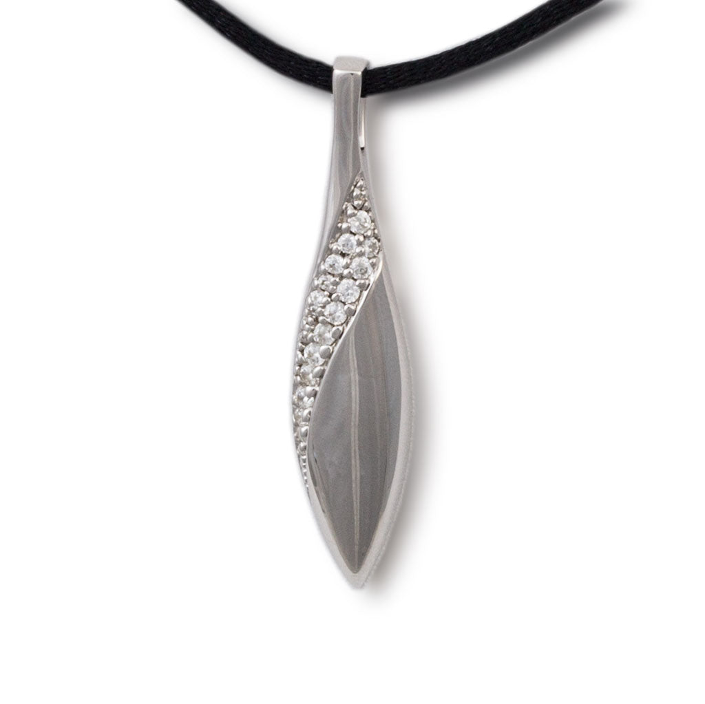 Diamond Drop Cremation Pendant