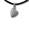 Pierced Heart Cremation Necklace Pendant - Sterling Silver