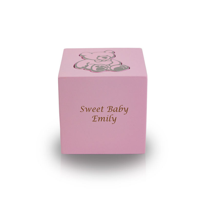 Baby Pink Teddy Bear Infant Cremation Urn