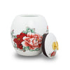 Red Peony Ceramic Cremation Urn - Medium