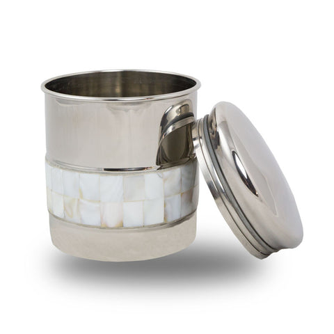 Metal Pet Cremation Urn - Mother of Pearl