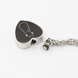 Urn Necklace for Pet Ashes - Black Cat Silhouette