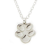 Cremation Necklace Paw Print - Stainless Steel