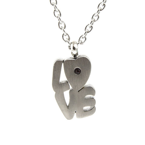 Cremation Pendant With LOVE Design