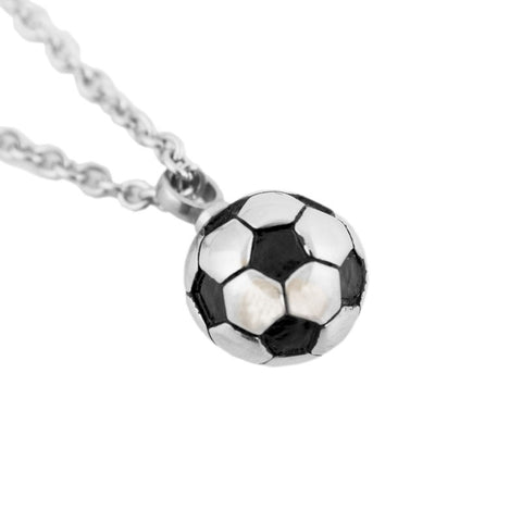 Soccer Ball Cremation Pendant - Stainless Steel