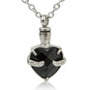 Obsidian Heart Cremation Necklace for Ashes